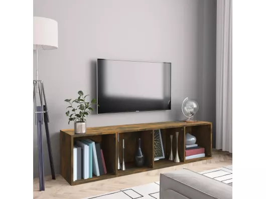 Kauf Unique Bücherregal/TV-Schrank,TV-Möbel Räuchereiche 143x30x36 cm Holzwerkstoff -gkd924843