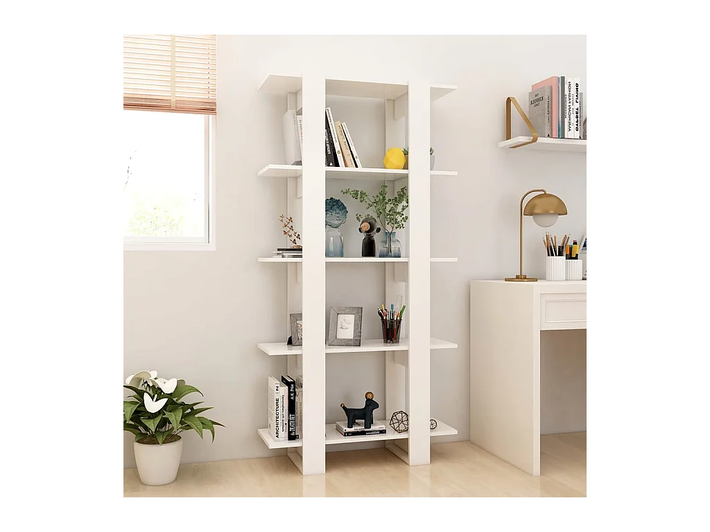 Biblioteca Estantería - divisor de espacio madera contrachapada 80x30x160 cm ES95703