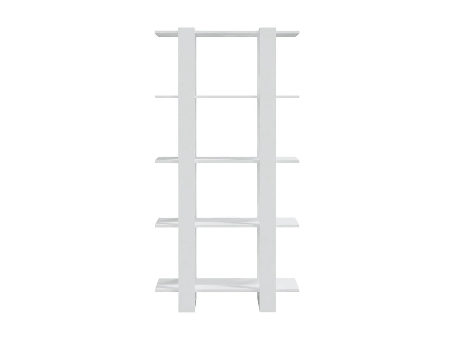 Bibliothèque-Séparateur de pièce Blanc 80x30x160 cm Aggloméré OFR50205 BonneVie Meuble