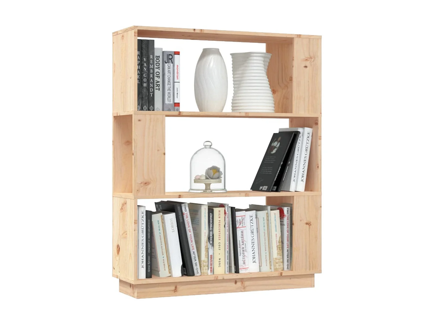 Bibliothèque-Séparateur de pièce 80x25x101 cm Pin solide OFR31237 BonneVie Meuble