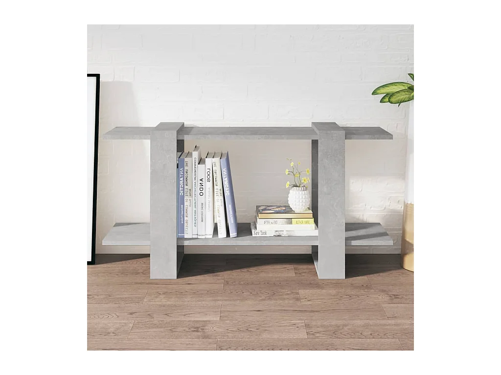 Bibliothèque Gris béton 100x30x51 cm Bois d'ingénierie OFR71170 BonneVie Meuble