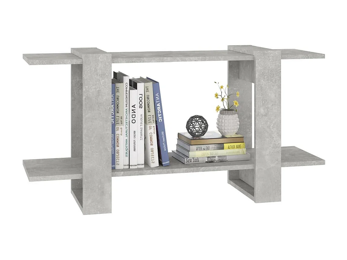 Bibliothèque Gris béton 100x30x51 cm Bois d'ingénierie OFR71170 BonneVie Meuble