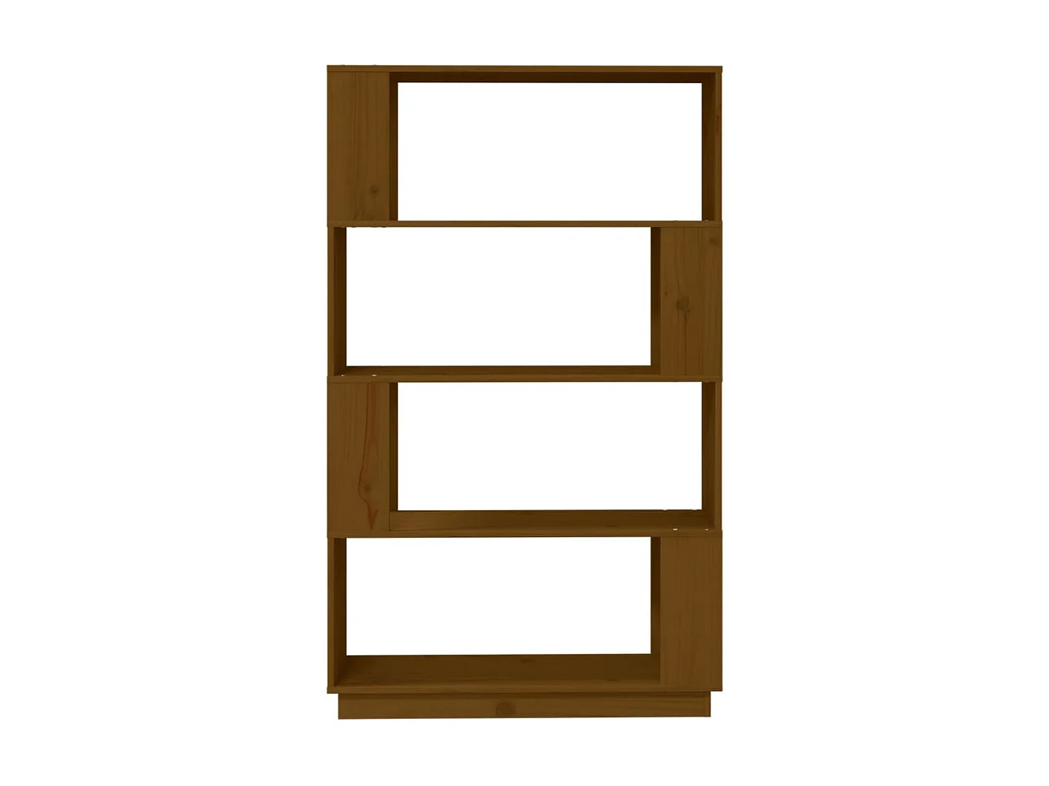 Bibliothèque Marron miel 80x25x132 cm Bois massif OFR59870 BonneVie Meuble