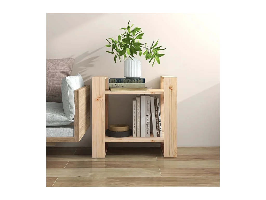 Bibliothèque-Séparateur de pièce 60x35x57 cm Pin massif OFR39558 BonneVie Meuble