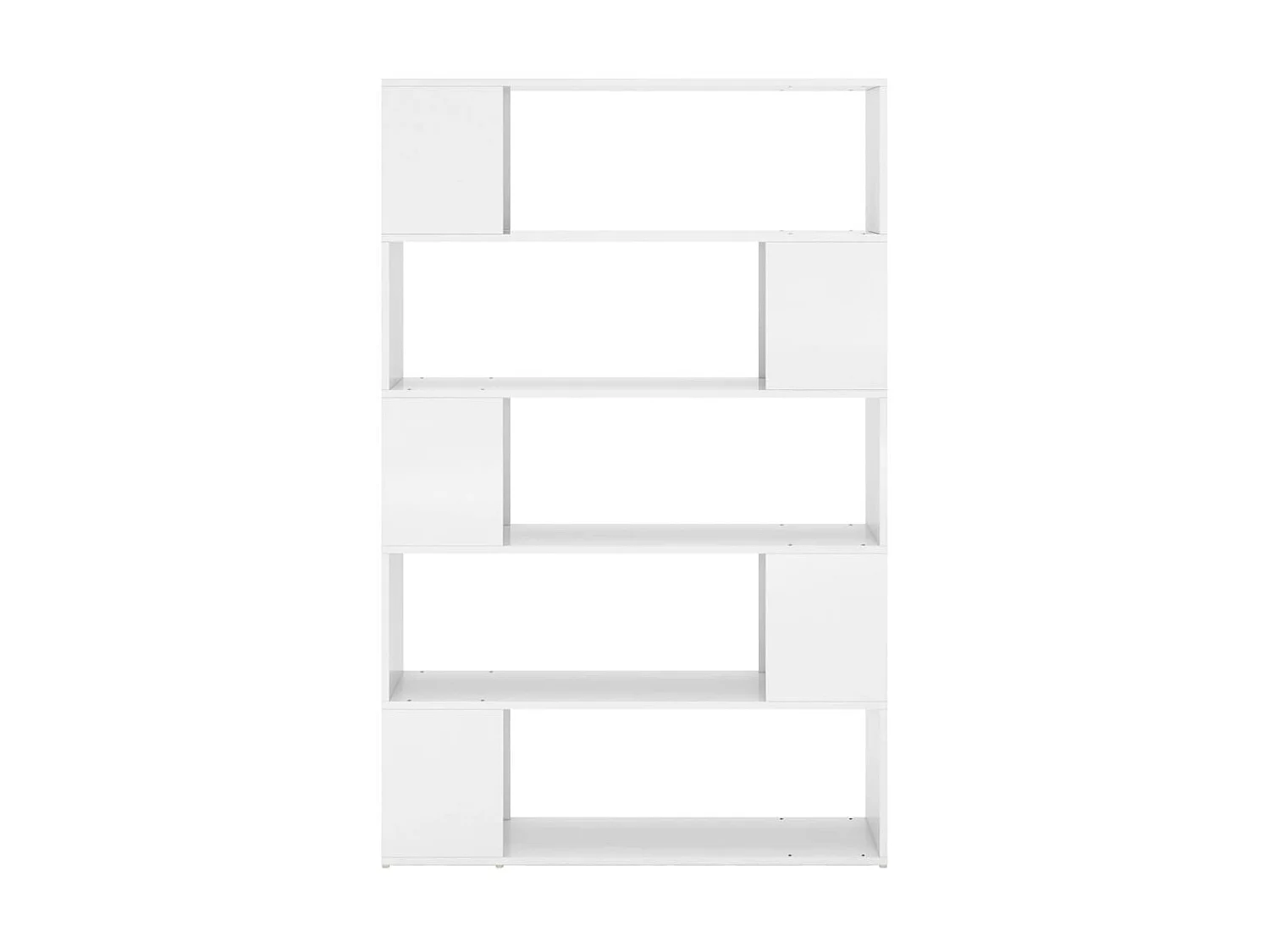 Bibliothèque séparateur de pièce blanc brillant bois ingénierie OFR88390 BonneVie Meuble