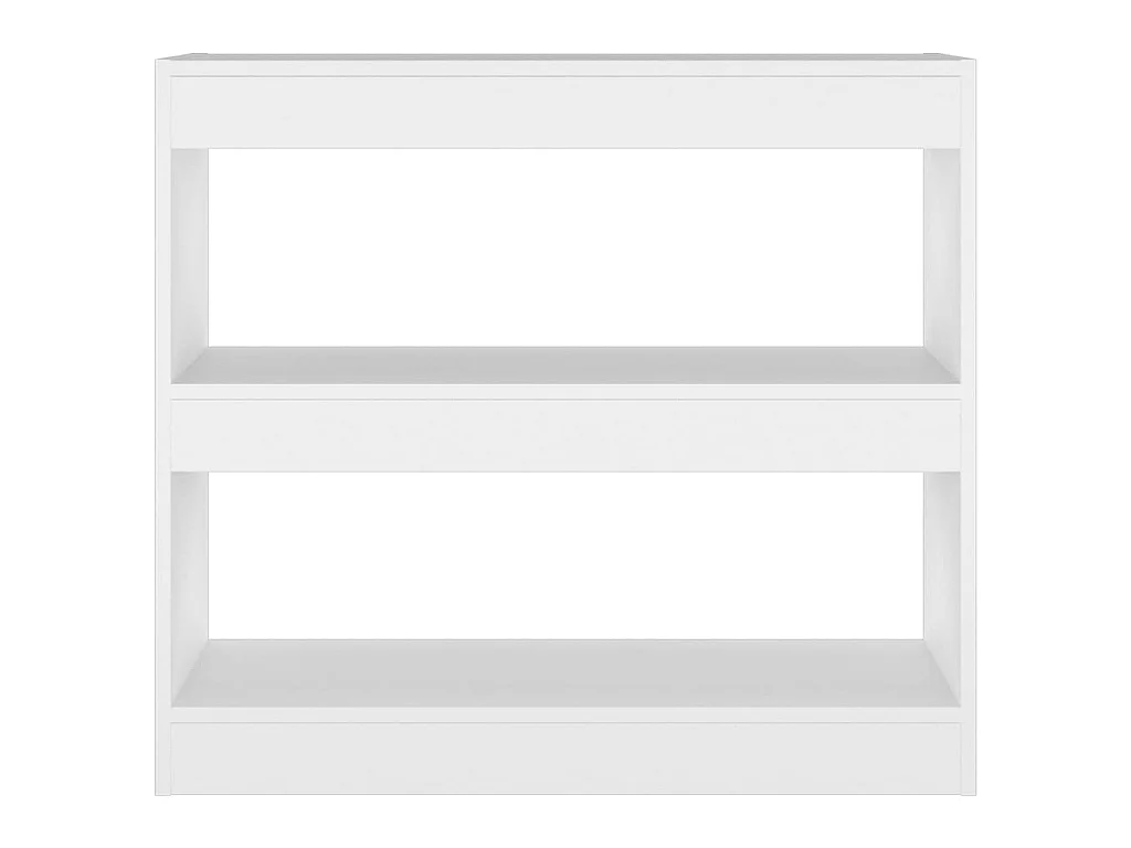 Bibliothèque-Séparateur de pièce Blanc 80x30x72 cm OFR91725 BonneVie Meuble