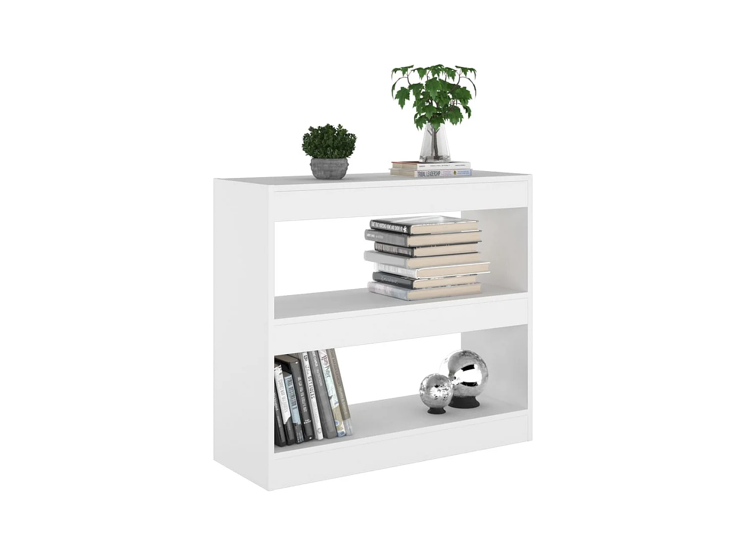 Bücherregal/Bücherschrank,Raumteiler Weiß 80x30x72 cm -gkd958060