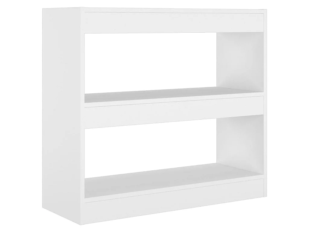 Bibliothèque-Séparateur de pièce Blanc 80x30x72 cm OFR91725 BonneVie Meuble