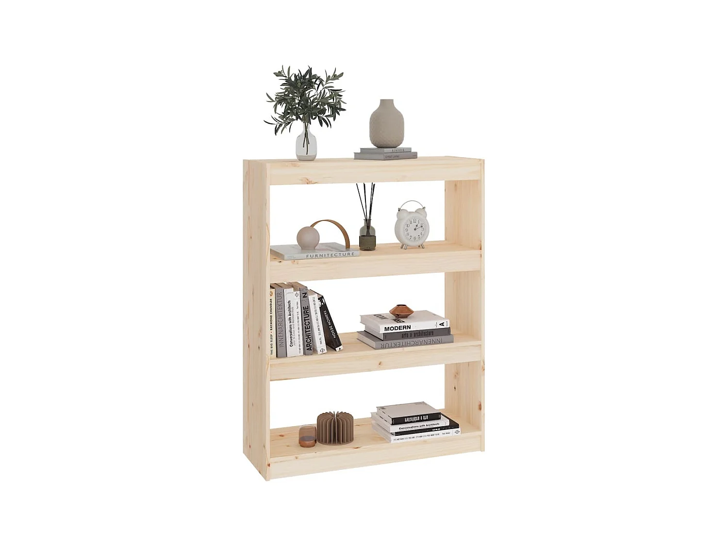 Bücherregal Raumteiler,Bücherschrank 80x30x103,5 cm Massivholz Kiefer -gkd622298