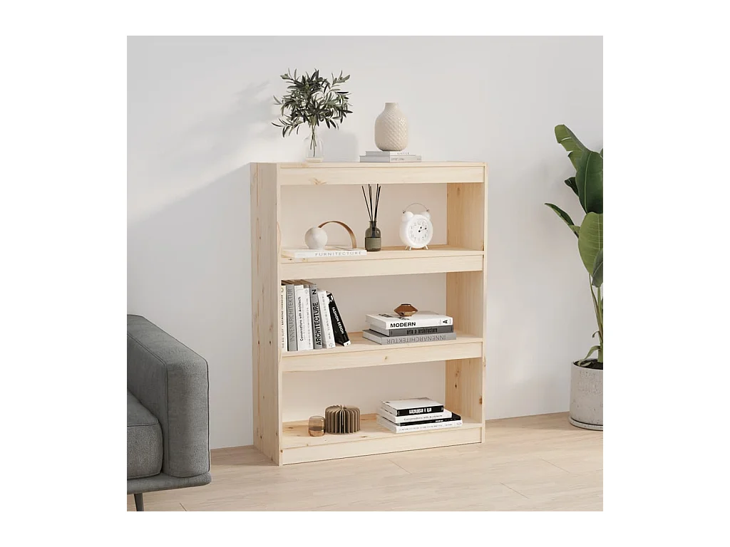 Bücherregal Raumteiler,Bücherschrank 80x30x103,5 cm Massivholz Kiefer -gkd622298