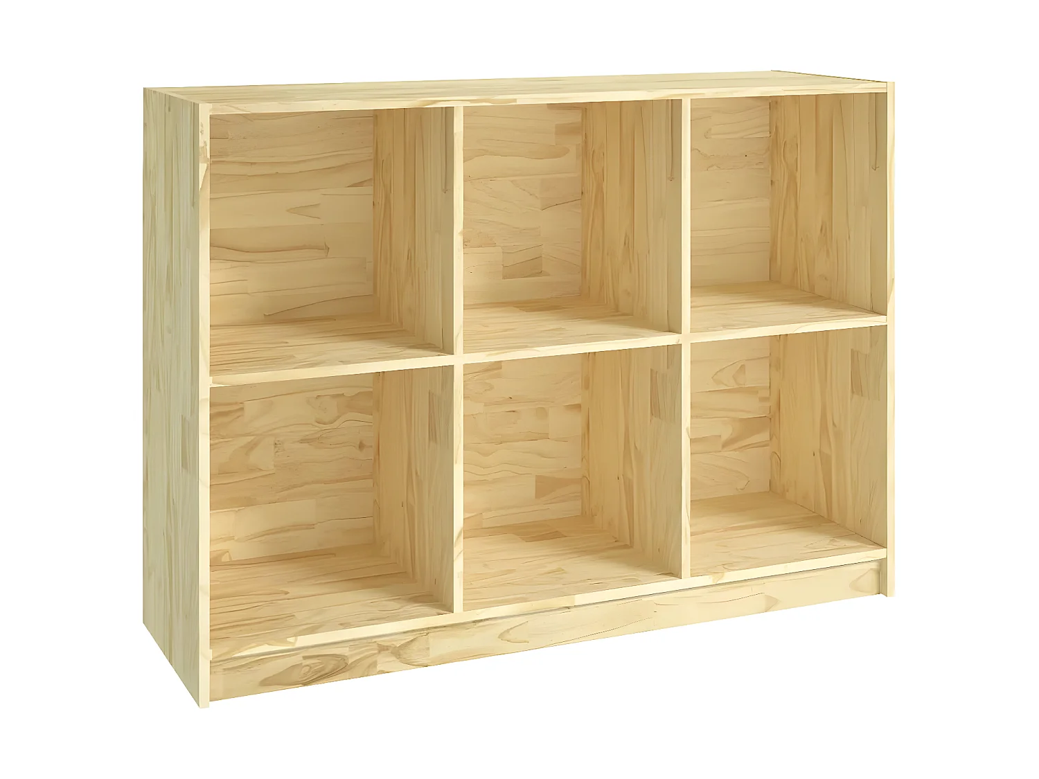 Bibliothèque 104x33x76 cm bois de pin massif OFR66474 BonneVie Meuble