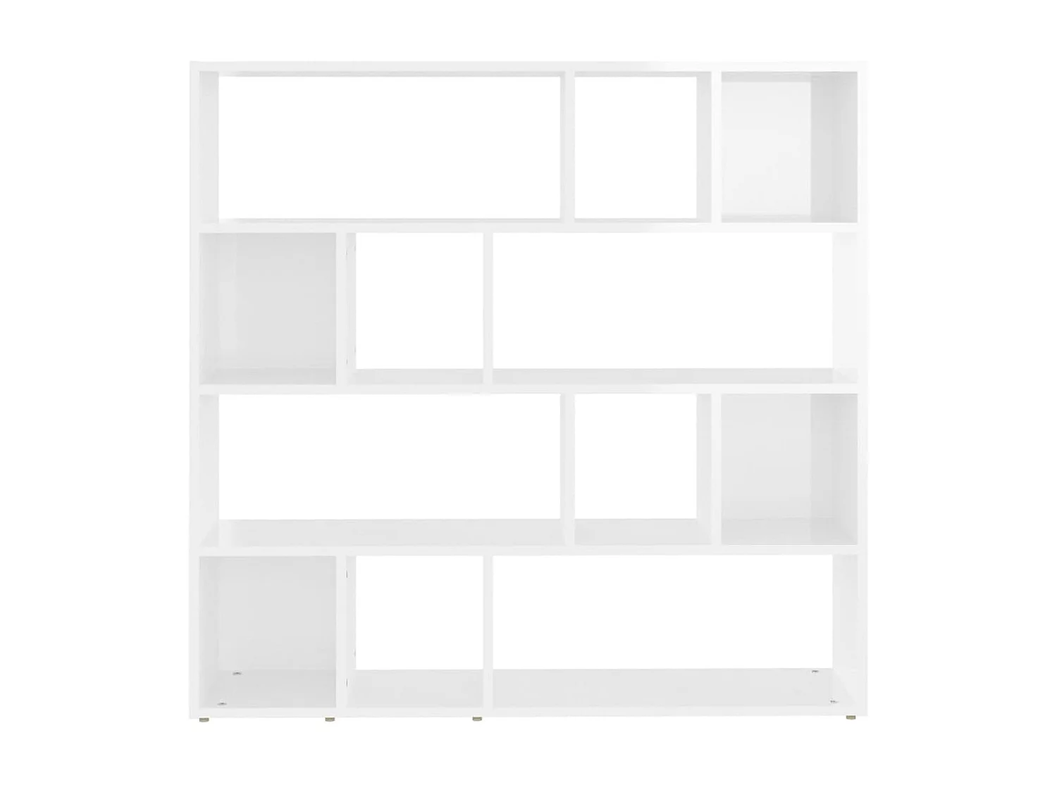 Bücherregal/Bücherschrank,Raumteiler Hochglanz-Weiß 105x24x102 cm -gkd540961