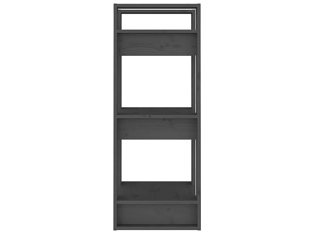 Bibliothèque-Séparateur de pièce Gris 41x35x91 cm Pin solide OFR81740 BonneVie Meuble