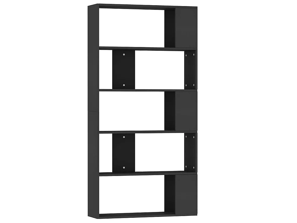 Bibliothèque-Séparateur de pièce Noir 80x24x159 cm Aggloméré OFR34774 BonneVie Meuble