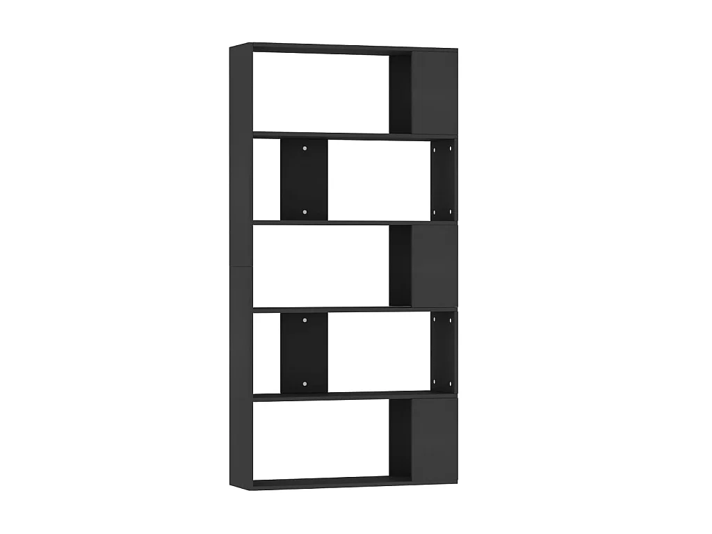 Bücherregal/Bücherschrank,Raumteiler Schwarz 80x24x159 cm Holzwerkstoff -gkd457364