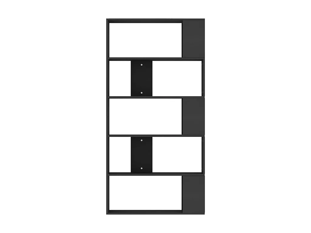 Bücherregal/Bücherschrank,Raumteiler Schwarz 80x24x159 cm Holzwerkstoff -gkd457364