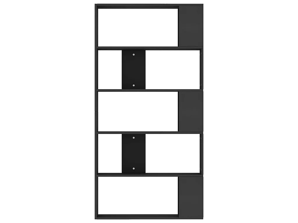 Bücherregal/Bücherschrank,Raumteiler Schwarz 80x24x159 cm Holzwerkstoff -gkd457364