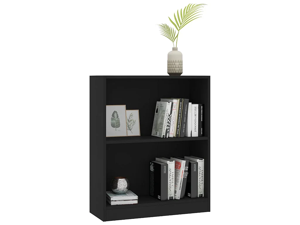 Boekenkast 60x24x74,5 cm bewerkt hout zwart NL940647