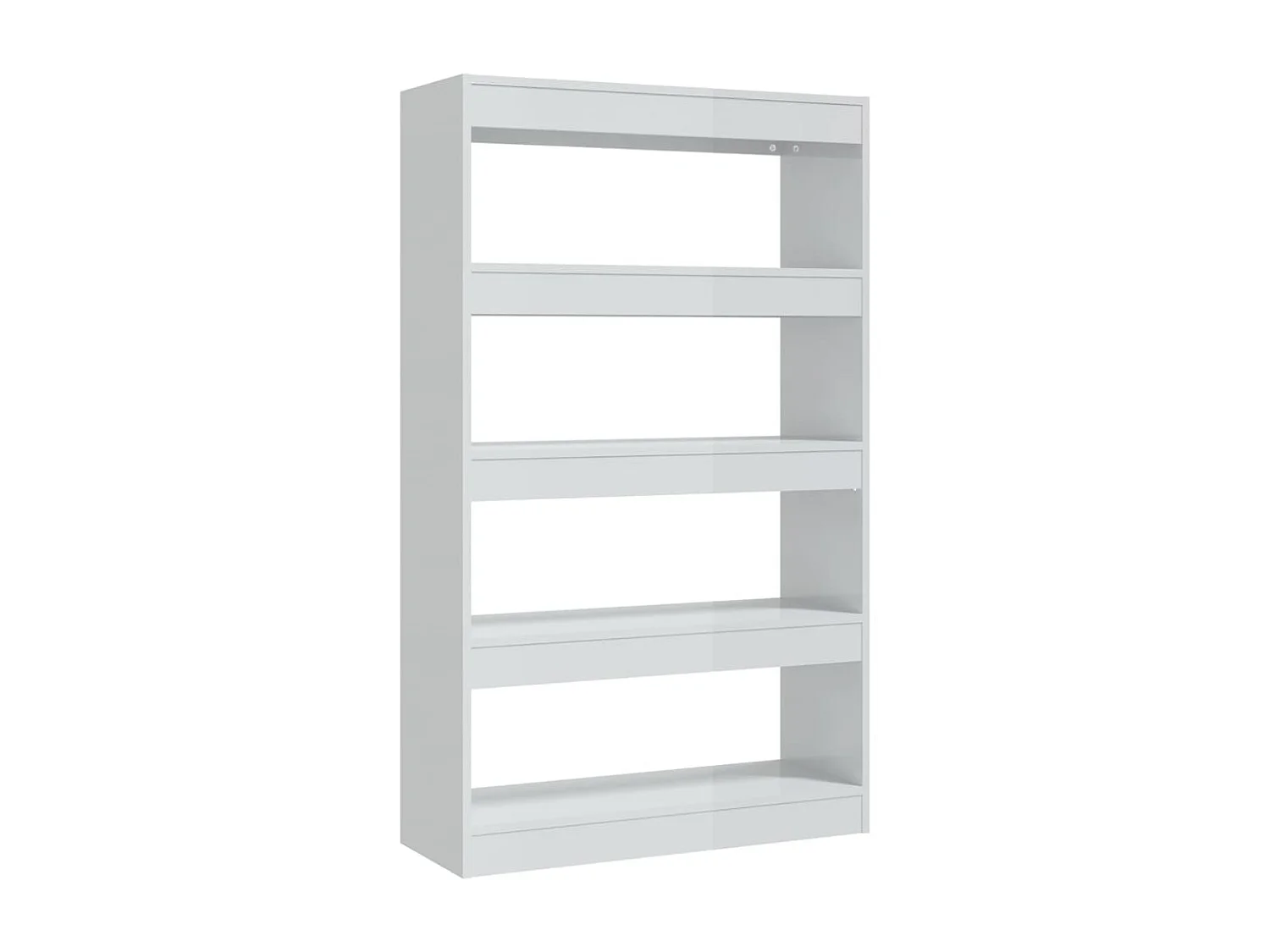 Bücherregal/Bücherschrank,Raumteiler Hochglanz-Weiß 80x30x135cm Holzwerkstoff -gkd492137