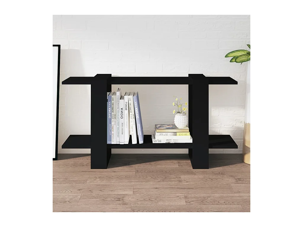 Bibliothèque Noir 100x30x51 cm Bois d'ingénierie OFR98526 BonneVie Meuble