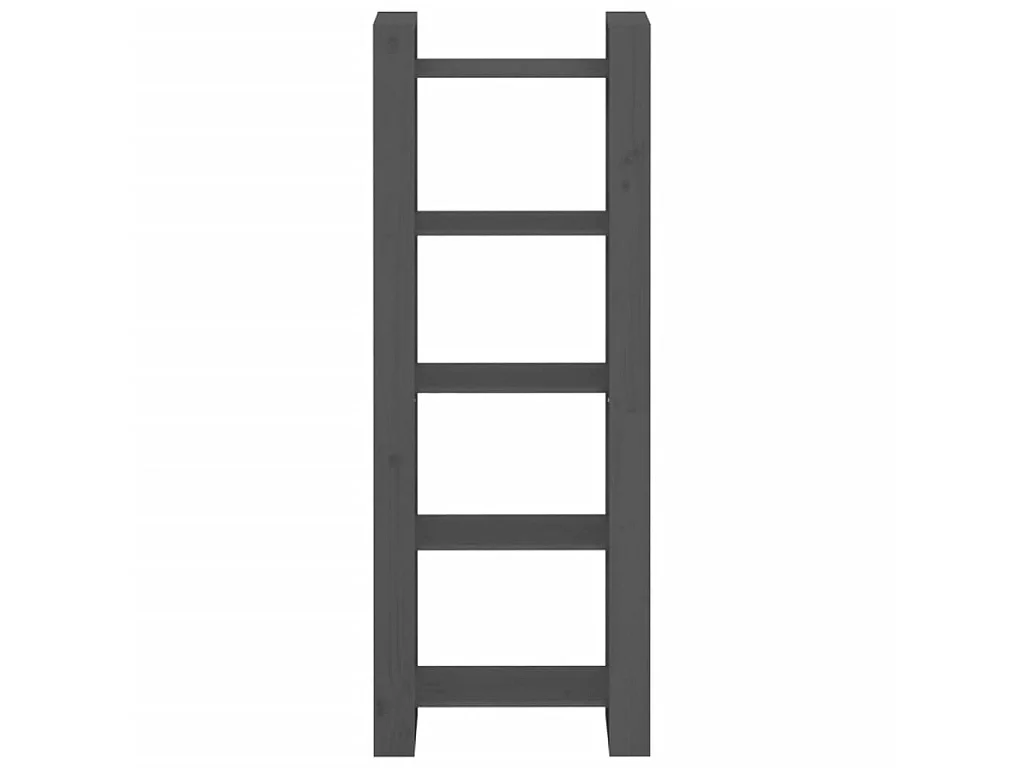 Bibliothèque-Séparateur de pièce Gris 60x35x160 cm Bois massif OFR37088 BonneVie Meuble