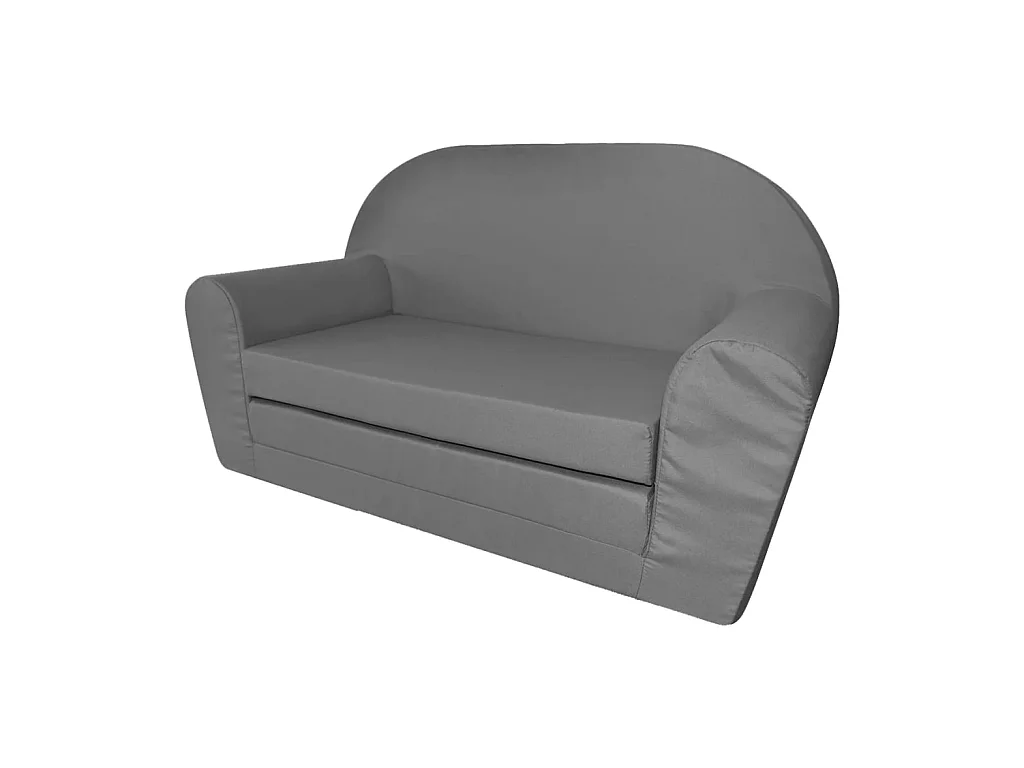 Chaise longue pliable pour enfants Réglable Gris SEF40194
