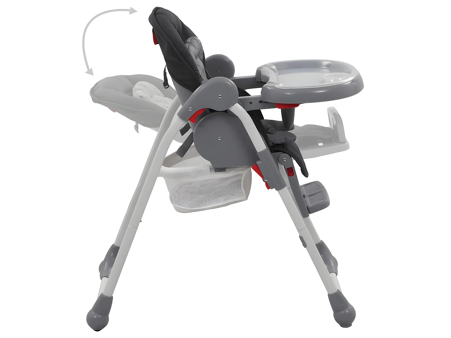 Chaise haute pour bébé Réglable Gris SEF52128