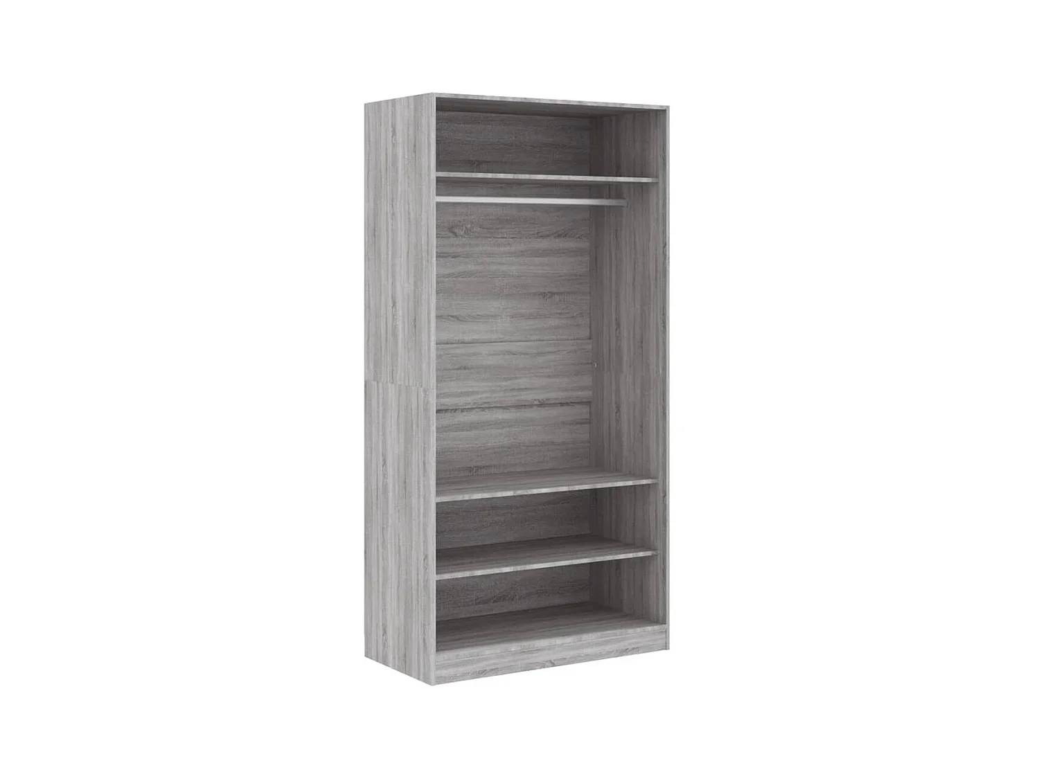 Garde-robe sonoma gris 100x50x200 cm bois d'ingénierie OFR25044 BonneVie Meuble