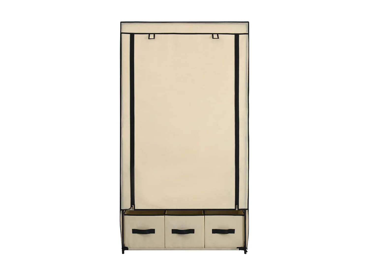 Garde-robe Crème 87 x 49 x 159 cm Tissu OFR87389 BonneVie Meuble