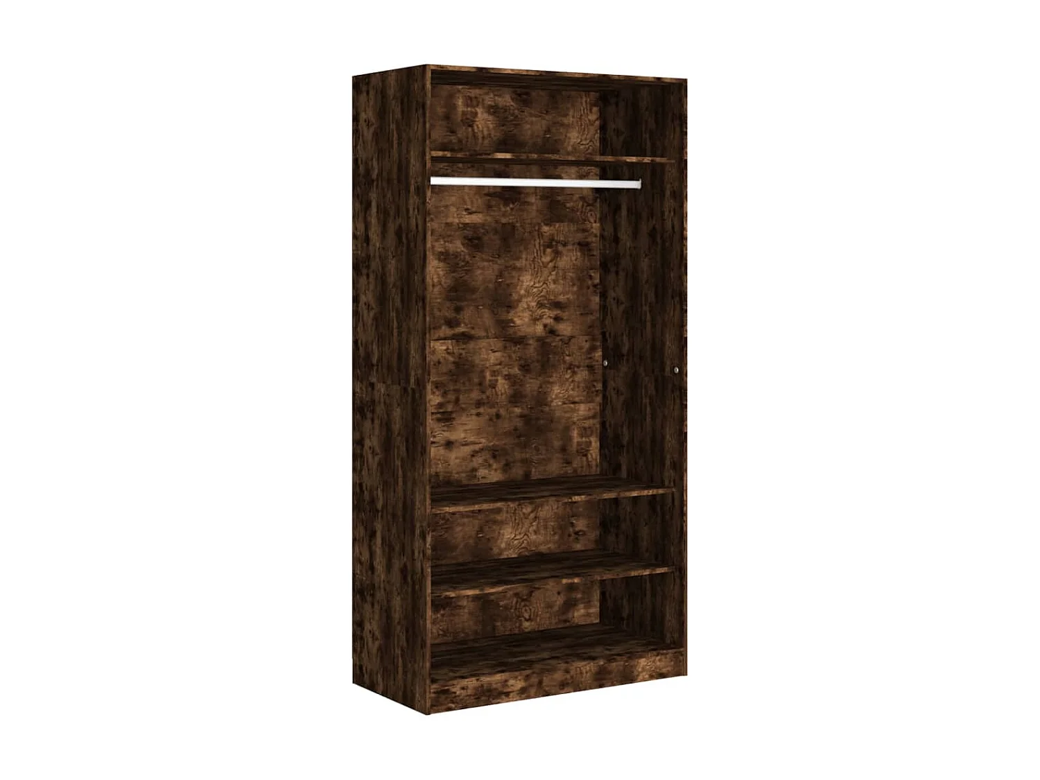 Garde-robe chêne fumé 100x50x200 cm bois d'ingénierie OFR52648 BonneVie Meuble