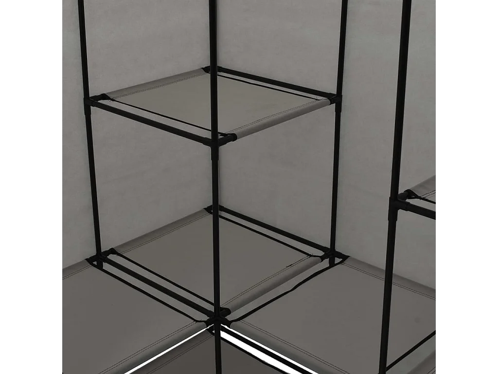 Garde-robe d'angle Gris 130 x 87 x 169 cm OFR88328 BonneVie Meuble