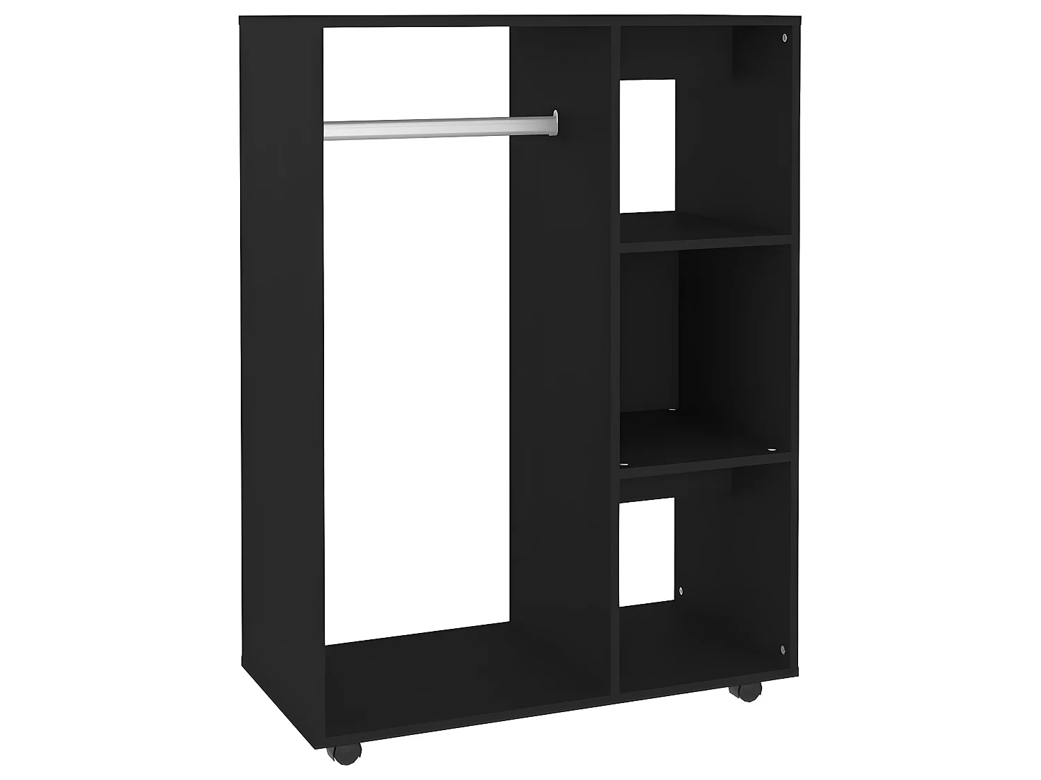 Armario de madera de ingeniería negro 80x40x110 cm ES106813