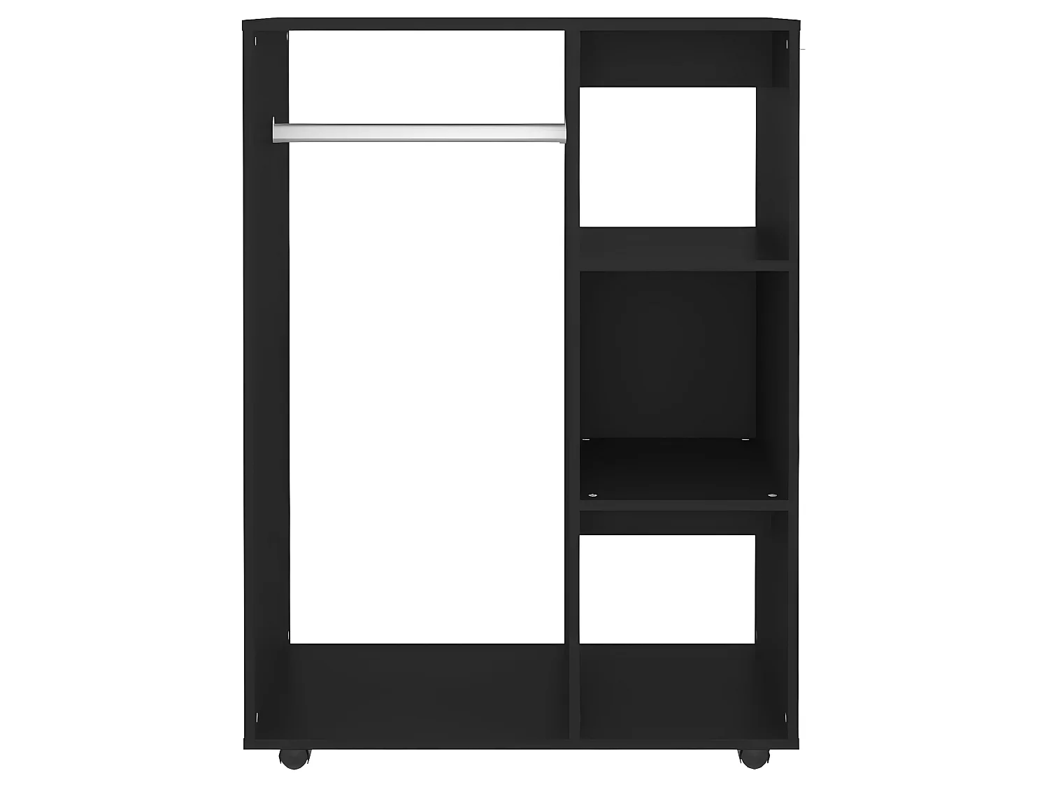 Armario de madera de ingeniería negro 80x40x110 cm ES106813