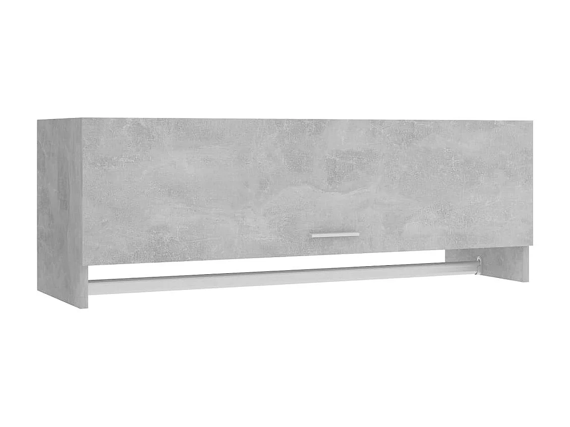 Kledingkast 100x32,5x35 cm bewerkt hout betongrijs NL706392