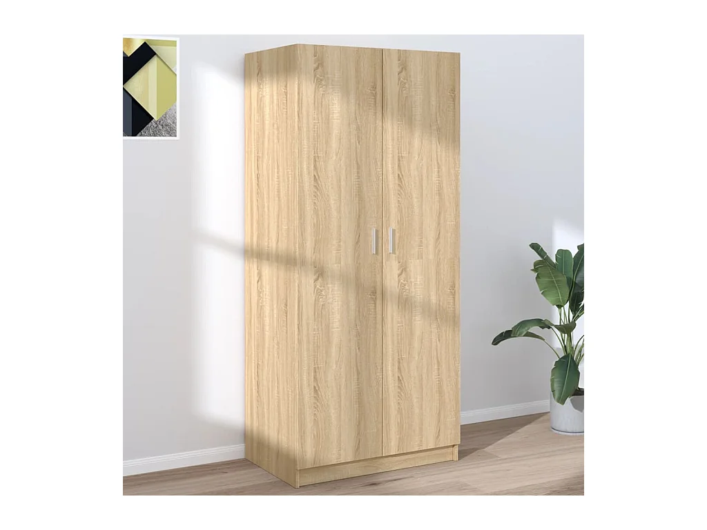 Garde-robe Chêne sonoma 80x52x180 cm Aggloméré OFR87594 BonneVie Meuble
