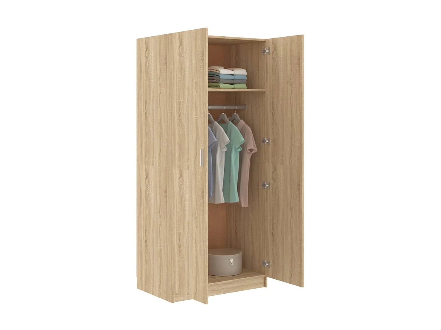 Garde-robe Chêne sonoma 80x52x180 cm Aggloméré OFR87594 BonneVie Meuble