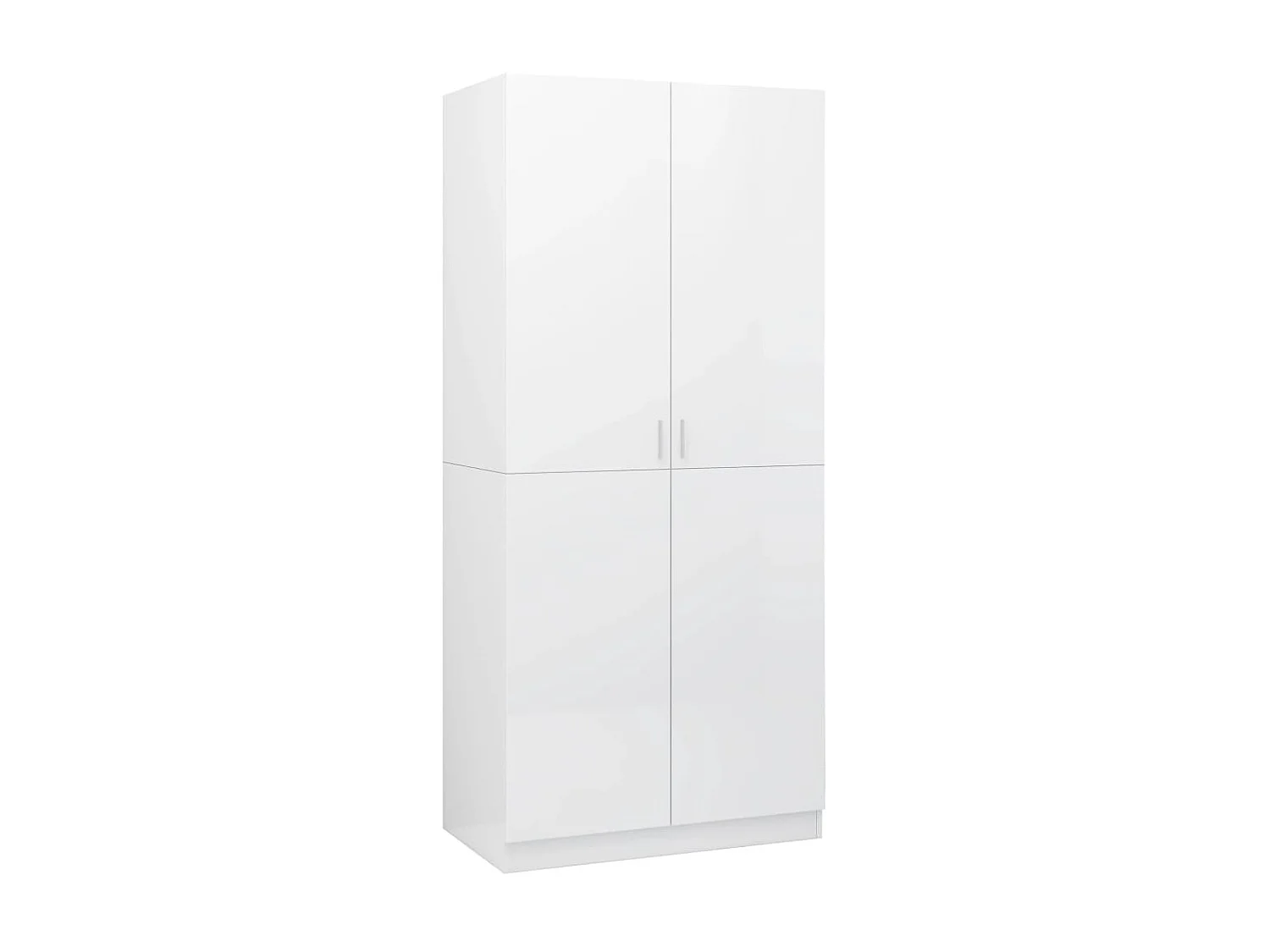 Garde-robe Blanc brillant 80x52x180 cm Aggloméré OFR26756 BonneVie Meuble