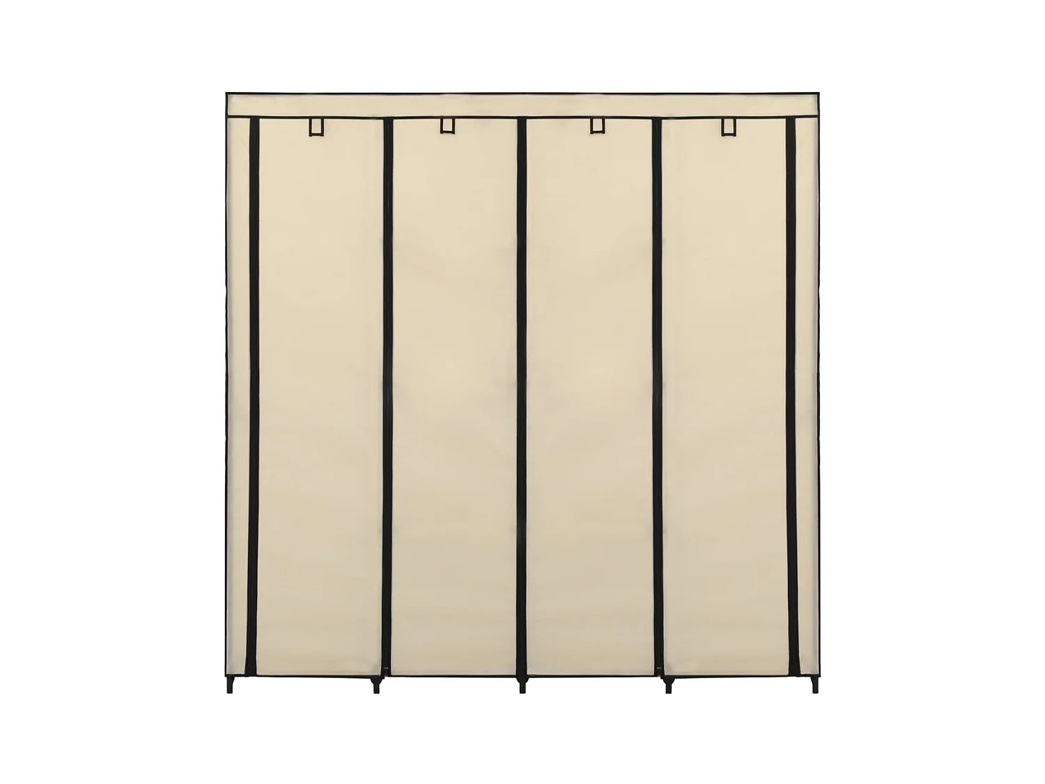 Kledingkast met 4 vakken 175x45x170 cm crème NL360768