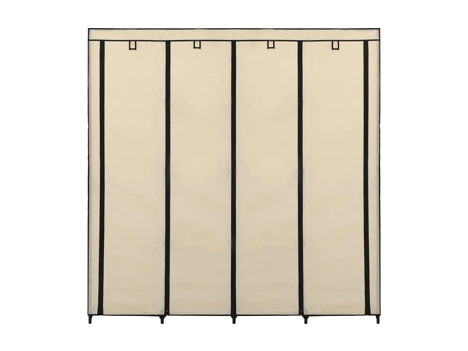 Kledingkast met 4 vakken 175x45x170 cm crème NL360768