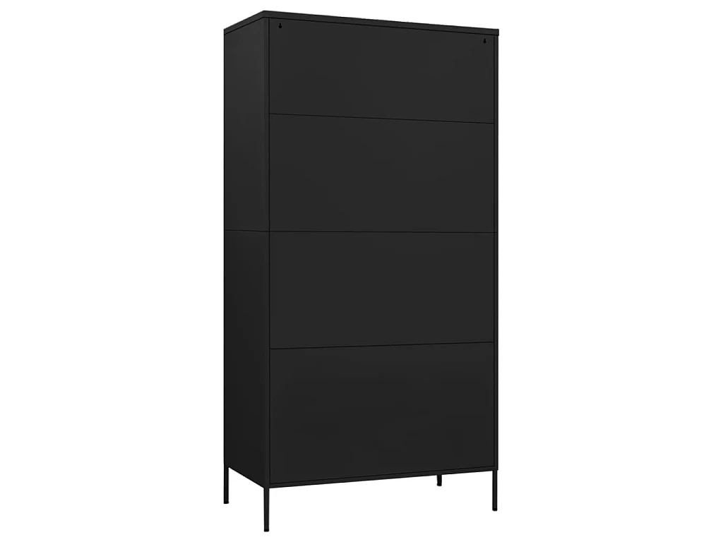 Armario de acero negro 90x50x180 cm ES751861