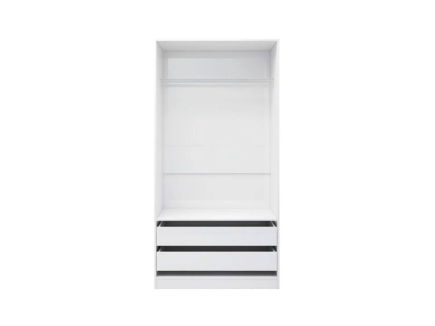 Garde-robe Blanc brillant 100x50x200 cm Aggloméré OFR36395 BonneVie Meuble