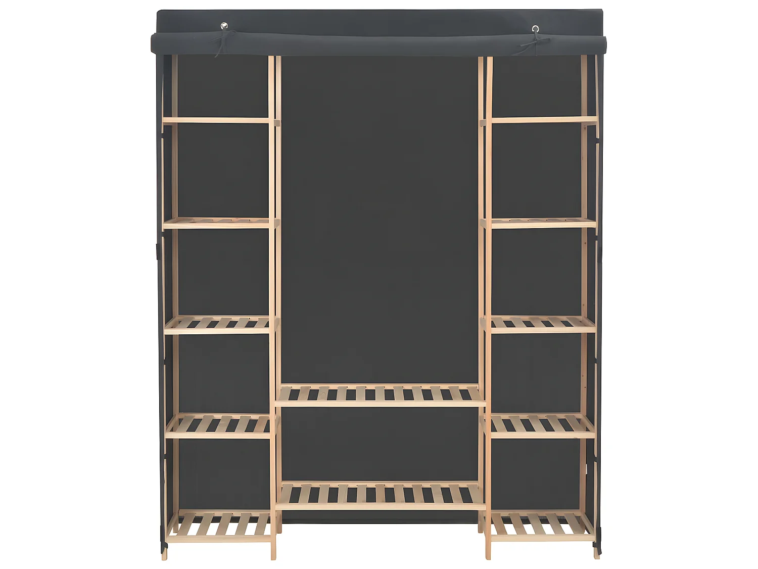 Garde-robe Gris 135 x 40 x 170 cm Tissu OFR49430 BonneVie Meuble