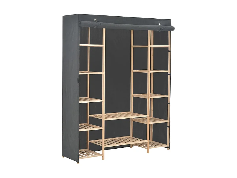 Garde-robe Gris 135 x 40 x 170 cm Tissu OFR49430 BonneVie Meuble