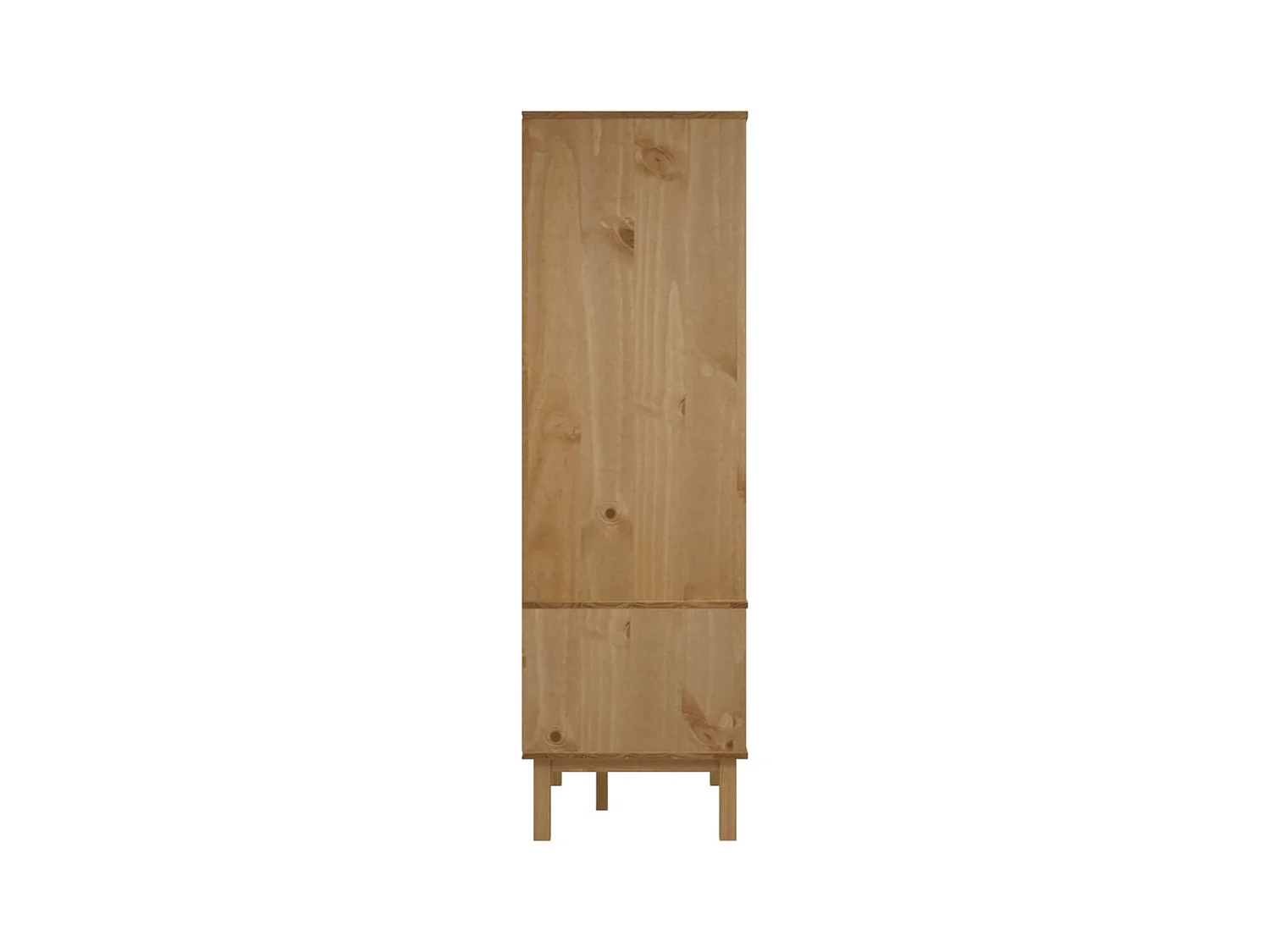 Garde-robe OTTA Marron et blanc 76,5x53x172 cm Bois massif pin OFR68050 BonneVie Meuble