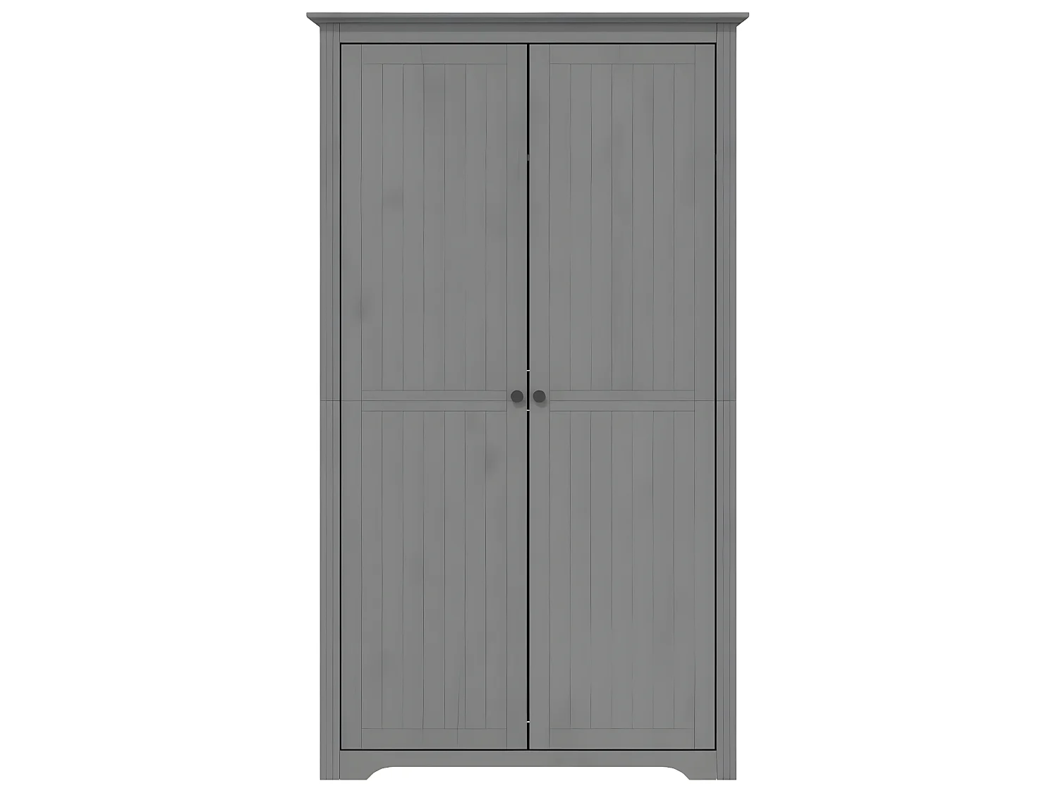 Roupeiro BODO 99x53,5x173 cm madeira de pinho maciça cinzento PT627152