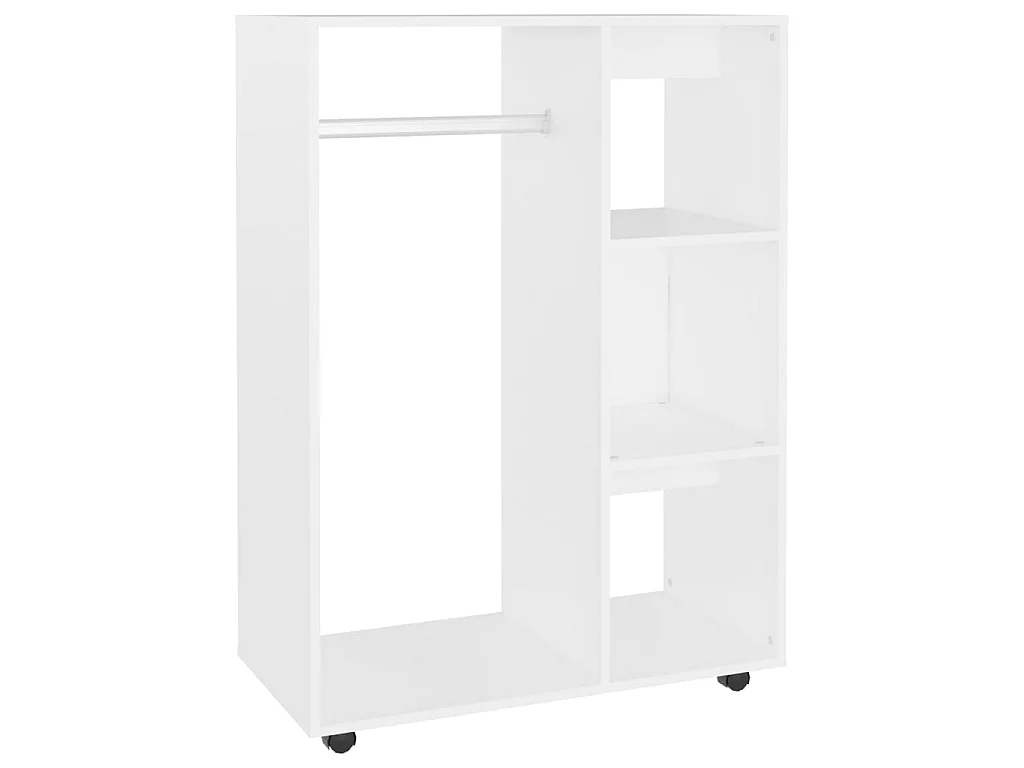 Garde-robe Blanc 80x40x110 cm Aggloméré OFR23484 BonneVie Meuble