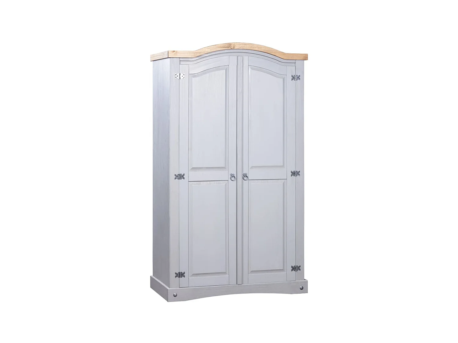 Garde-robe avec 2 portes Gamme Corona pin mexicain Gris OFR14104 BonneVie Meuble