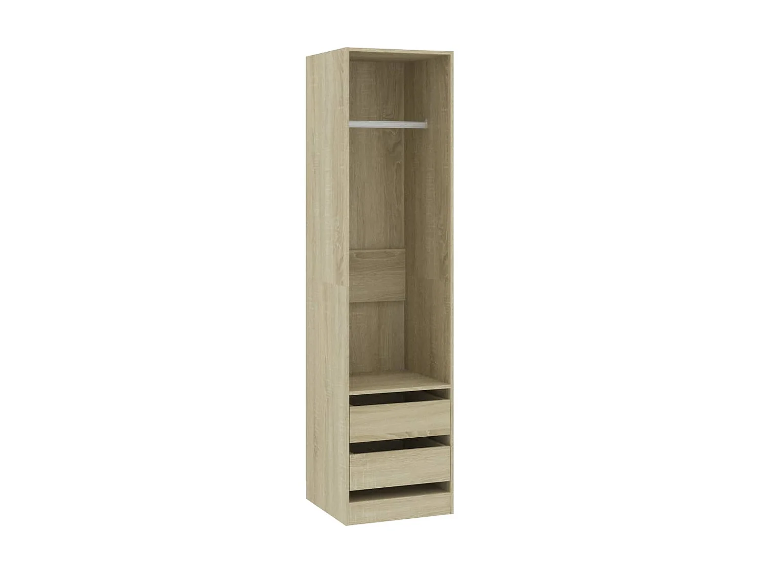 Garde-robe avec tiroirs Chêne sonoma 50x50x200 cm Aggloméré OFR53456 BonneVie Meuble