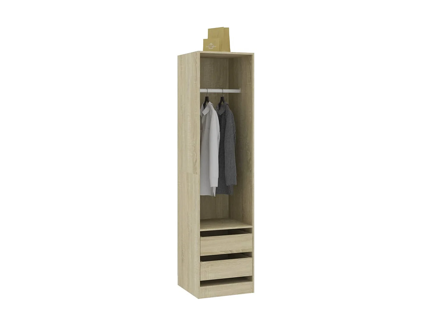 Garde-robe avec tiroirs Chêne sonoma 50x50x200 cm Aggloméré OFR53456 BonneVie Meuble