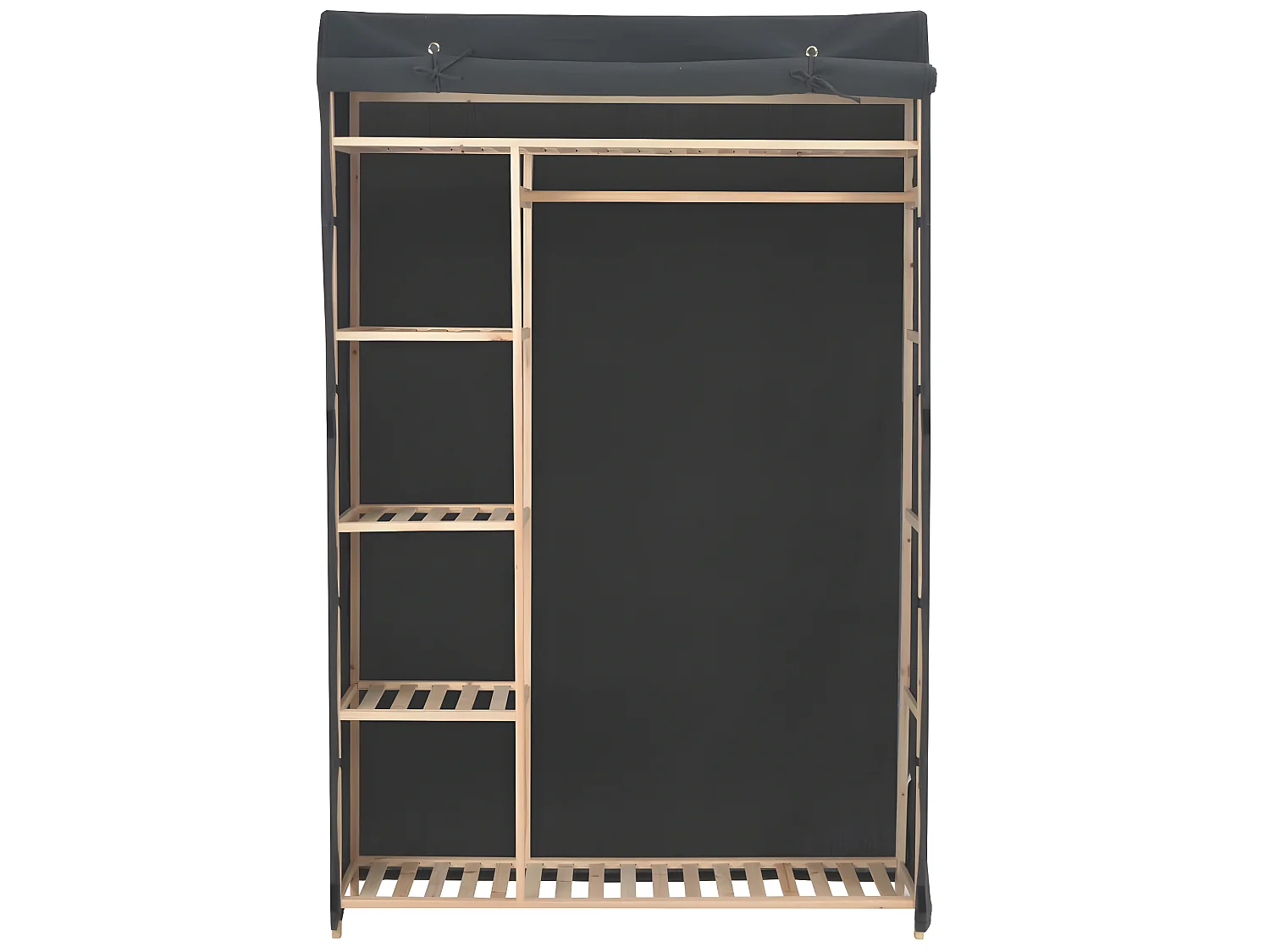 Roupeiro 110x40x170 cm tecido cinzento PT706639